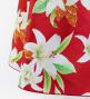Hula Frill Sleeve Long Dress with Lily Print / Luxury Collection / Red / J2874rd