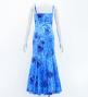 Hula Long Lehua Dress with Velvet / Luxury Collection / Blue / J2875bl