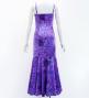 Hula Long Lehua Dress with Velvet / Luxury Collection / Purple / J2875pu