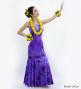 Hula Long Lehua Dress with Velvet / Luxury Collection / Purple / J2875pu
