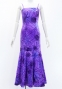 Hula Long Lehua Dress with Velvet / Luxury Collection / Purple / J2875pu