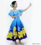 Hula Midi Dress with Hibiscus Print / Luxury Collection / Blue / J2915bl