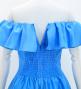 Hula Midi Dress with Hibiscus Print / Luxury Collection / Blue / J2915bl