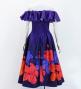 Hula Midi Dress with Hibiscus Print / Luxury Collection / Purple / J2915pu