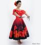 Hula Midi Dress with Hibiscus Print / Luxury Collection / Red / J2915rd