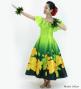 Hula Midi Dress with Hibiscus Print / Luxury Collection / Yellow Green / J2915yegr