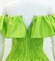Hula Midi Dress with Hibiscus Print / Luxury Collection / Yellow Green / J2915yegr