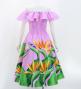 Hula Midi Dress with Strelitzia Print / Luxury Collection / Pink / J2952pi