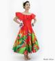 Hula Midi Dress with Strelitzia Print / Luxury Collection / Red / J2952rd