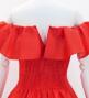 Hula Midi Dress with Strelitzia Print / Luxury Collection / Red / J2952rd
