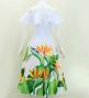 Hula Midi Dress with Strelitzia Print / Luxury Collection / White / J2952wh