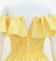 Hula Midi Dress with Strelitzia Print / Luxury Collection / Yellow / J2952ye
