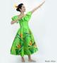 Hula Midi Dress with Strelitzia Print / Luxury Collection / Yellow Green / J2952yegr