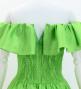 Hula Midi Dress with Strelitzia Print / Luxury Collection / Yellow Green / J2952yegr