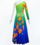 Hula One Shoulder Long sleeve Dress with Lily / Luxury Collection / YEL & BL / J3031yebl