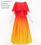 Hula Koshibo Dark Orange Cape  / Luxury Collection / J3035dorye