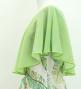 Hula Cape Long Dress with Banana Leaf Print / Luxury Collection / Beige & Green / J3036begr