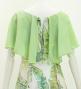 Hula Cape Long Dress with Banana Leaf Print / Luxury Collection / Beige & Green / J3036begr