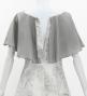 Hula Cape Long Dress with Banana Leaf Print / Luxury Collection / Gray / J3036gy