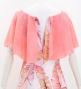 Hula Cape Long Dress with Banana Leaf Print / Luxury Collection / Pink / J3036pi