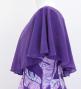 Hula Cape Long Dress with Banana Leaf Print / Luxury Collection / Purple / J3036pu
