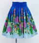 Hula Shantung Pa'u Skirt with Torch Ginger & Heliconia Print / Luxury Collection / J3037-1