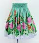 Hula Shantung Pa'u Skirt with Torch Ginger & Heliconia Print / Luxury Collection / J3037-2