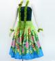 Hula Shantung Pa'u Skirt with Torch Ginger & Heliconia Print / Luxury Collection / J3037-3