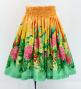 Hula Shantung Pa'u Skirt with Torch Ginger & Heliconia Print / Luxury Collection / J3037-4