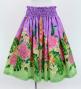 Hula Shantung Pa'u Skirt with Torch Ginger & Heliconia Print / Luxury Collection / J3037-7