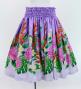 Hula Shantung Pa'u Skirt with Torch Ginger & Heliconia Print / Luxury Collection / J3037-8