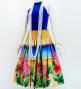 Hula Shantung Pa'u Skirt with Hibiscus Print / Luxury Collection / J3038-1