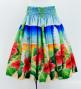 Hula Shantung Pa'u Skirt with Hibiscus Print / Luxury Collection / J3038-2