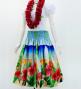 Hula Shantung Pa'u Skirt with Hibiscus Print / Luxury Collection / J3038-2