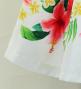Hula Shantung Pa'u Skirt with Hibiscus & Plumeria Print / Luxury Collection / Beige / J3039be