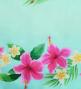 Hula Shantung Pa'u Skirt with Hibiscus & Plumeria Print / Luxury Collection / Light Blue / J3039lbl