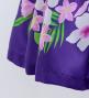 Hula Shantung Pa'u Skirt with Hibiscus & Plumeria Print / Luxury Collection / Purple / J3039pu
