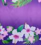 Hula Shantung Pa'u Skirt with Hibiscus & Plumeria Print / Luxury Collection / Purple / J3039pu