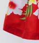 Hula Shantung Pa'u Skirt with Hibiscus & Plumeria Print / Luxury Collection / Red / J3039rd