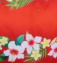 Hula Shantung Pa'u Skirt with Hibiscus & Plumeria Print / Luxury Collection / Red / J3039rd