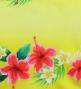 Hula Shantung Pa'u Skirt with Hibiscus & Plumeria Print / Luxury Collection / Yellow / J3039ye