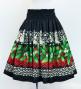 Hula Shantung Pa'u Skirt with Hula girl Print / Luxury Collection / Black / J3040bk