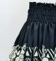 Hula Shantung Pa'u Skirt with Hula girl Print / Luxury Collection / Black / J3040bk