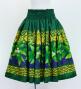 Hula Shantung Pa'u Skirt with Hula girl Print / Luxury Collection / Green / J3040gr