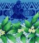 Hula Shantung Pa'u Skirt with Hula girl Print / Luxury Collection / Light Blue / J3040lbl