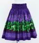 Hula Shantung Pa'u Skirt with Hula girl Print / Luxury Collection / Purple / J3040pu