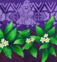 Hula Shantung Pa'u Skirt with Hula girl Print / Luxury Collection / Purple / J3040pu