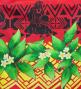 Hula Shantung Pa'u Skirt with Hula girl Print / Luxury Collection / Red / J3040rd