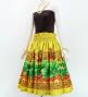 Hula Shantung Pa'u Skirt with Hula girl Print / Luxury Collection / Yellow / J3040ye