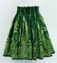 Hula Shantung Pa'u Skirt with Kahiko&Honu Print / Luxury Collection / Green / J3042gr